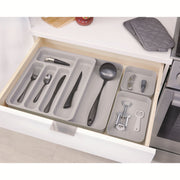 iDesign Eco BPA-Free Recycled Plastic Expandable Flatware and Cutlery Tray 1