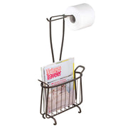 iDesign Axis Free Standing Toilet Paper Holder and Newspaper/Magazine Rack 2
