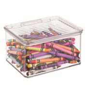 iDesign Kitchen Binz BPA-Free Plastic Stackable Organizer Box with Lid 3