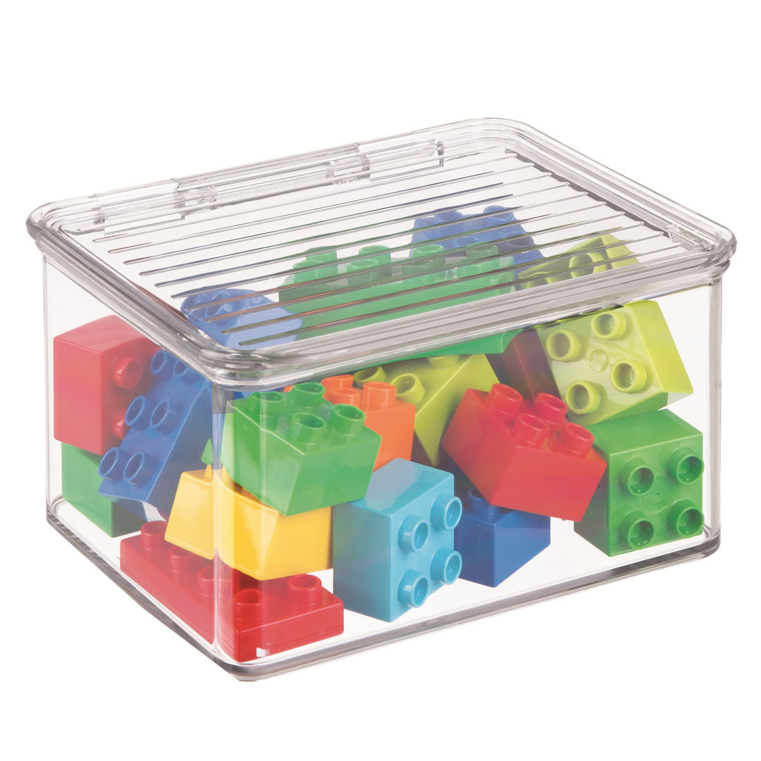 iDesign Kitchen Binz BPA-Free Plastic Stackable Organizer Box with Lid 4