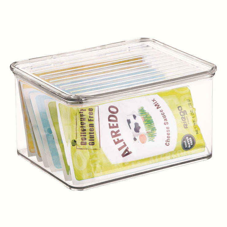 iDesign Kitchen Binz BPA-Free Plastic Stackable Organizer Box with Lid 5