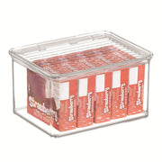 iDesign Kitchen Binz BPA-Free Plastic Stackable Organizer Box with Lid 6