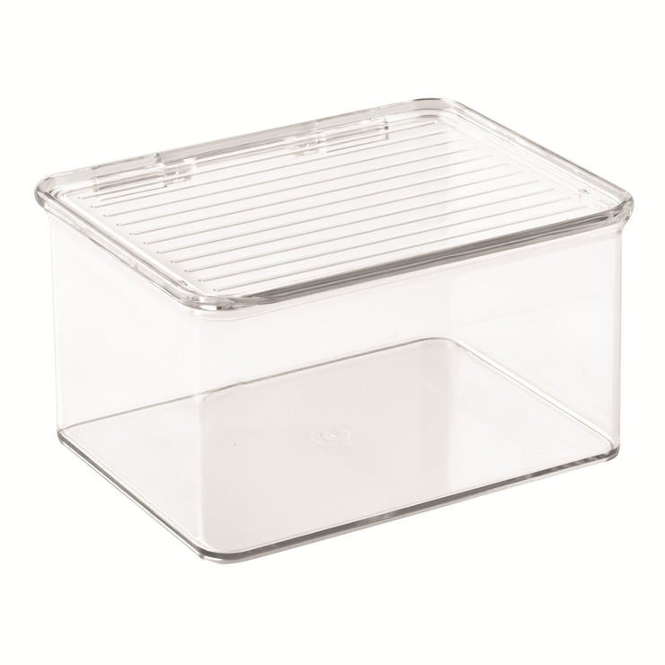 iDesign Kitchen Binz BPA-Free Plastic Stackable Organizer Box with Lid 9