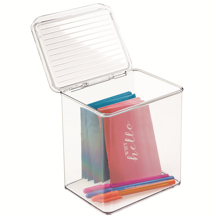 iDesign Kitchen Binz BPA-Free Plastic Stackable Organizer Box with Lid 4