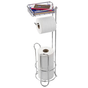 iDesign Classico Free Standing Toilet Paper Holder with Shelf 4