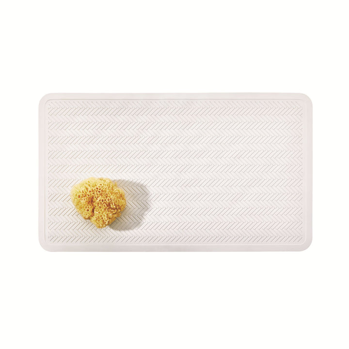 iDesign Chelsea Rubber Bath Mat White 2