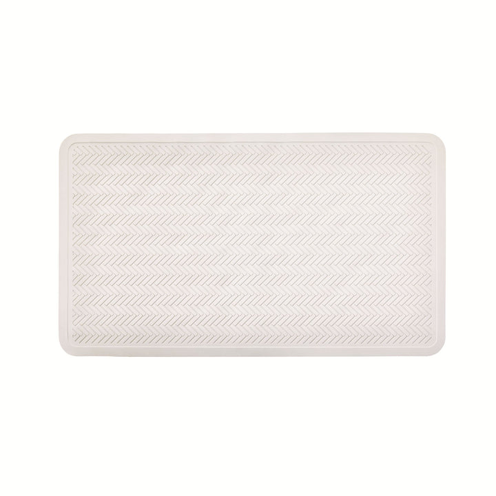 iDesign Chelsea Rubber Bath Mat White 3