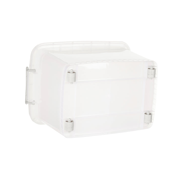 Plastic Multipurpose Stackable Storage Box Container with Lid Handles and Wheels 50 Litre Now  Zen