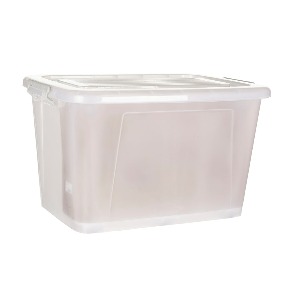 NOW & ZEN 110 Litre Large Plastic Container Multipurpose Stackable Storage  Box with Lid, Handles, & Wheels | Dimensions: (LxWxH): (70 x 51 x 45) CM 