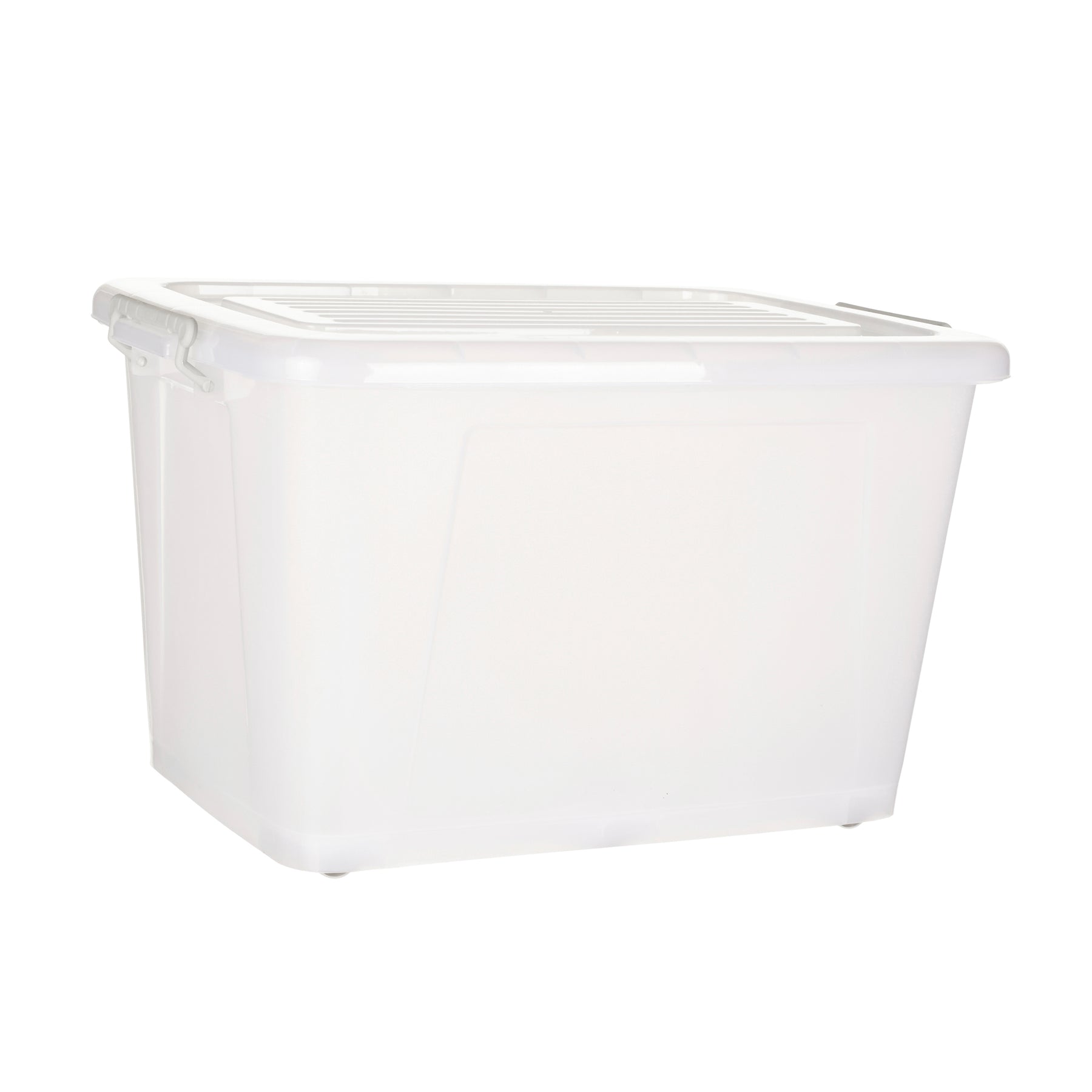 Large Plastic Storage Box (90 Litre) - with Locking Lid, Handles and W ...