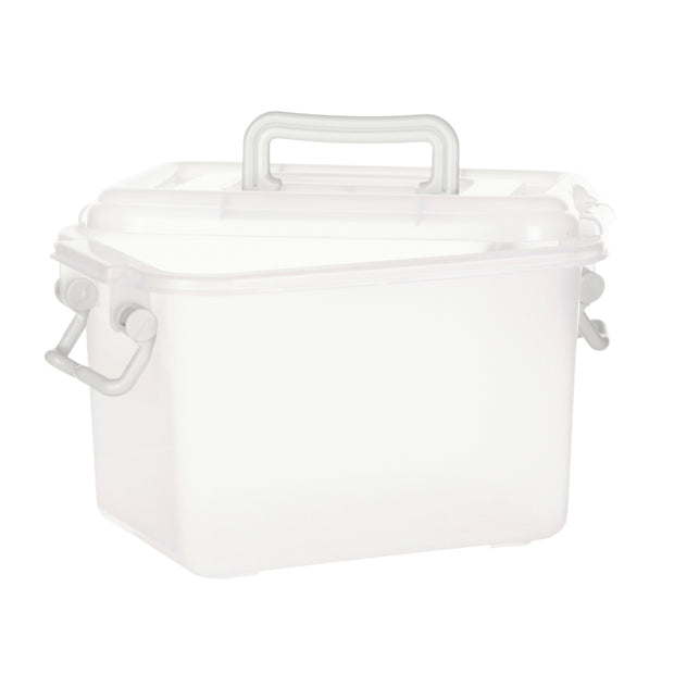Plastic Multipurpose Stackable Storage Box Container with Lid and Handles 6 Litre Now and Zen